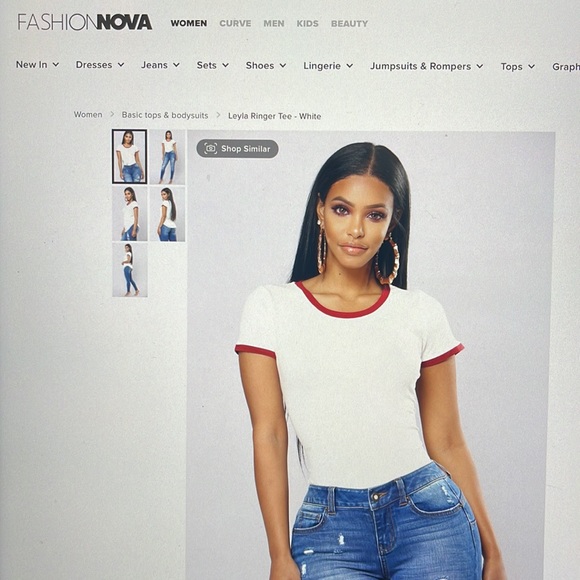 Fashion Nova T-Shirt - White - Picture 3 of 3